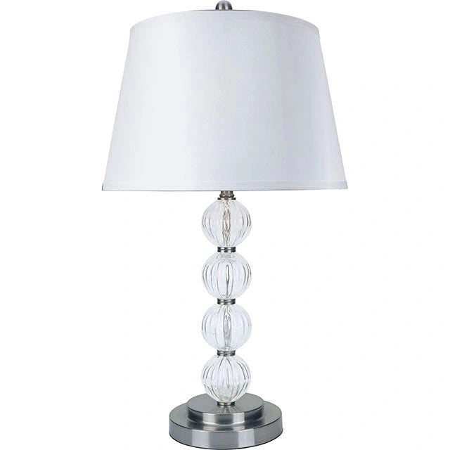 Lámpara de mesa Oona plateada/transparente de 76 cm de altura (2/caja)