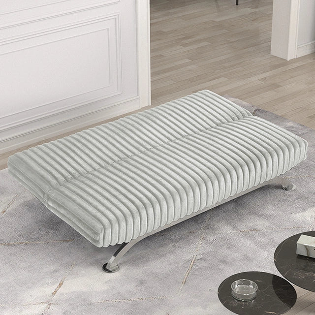 Villeneuve Sofá Cama Futón Negro, Rosa y Gris