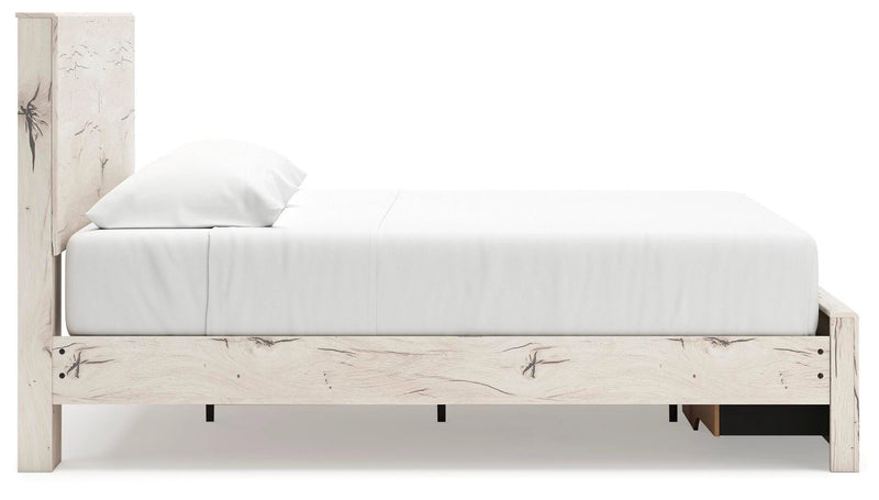Cama Lawroy con almacenamiento en el panel