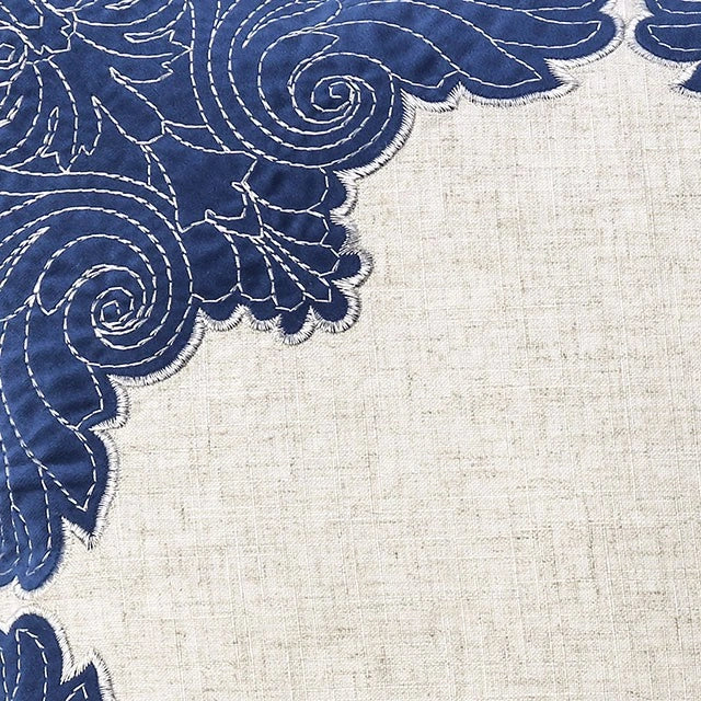 وسادة بيث طبيعي/نيلي 20 بوصة × 20 بوصة، لون طبيعي ونيلي (2/كرتونة)