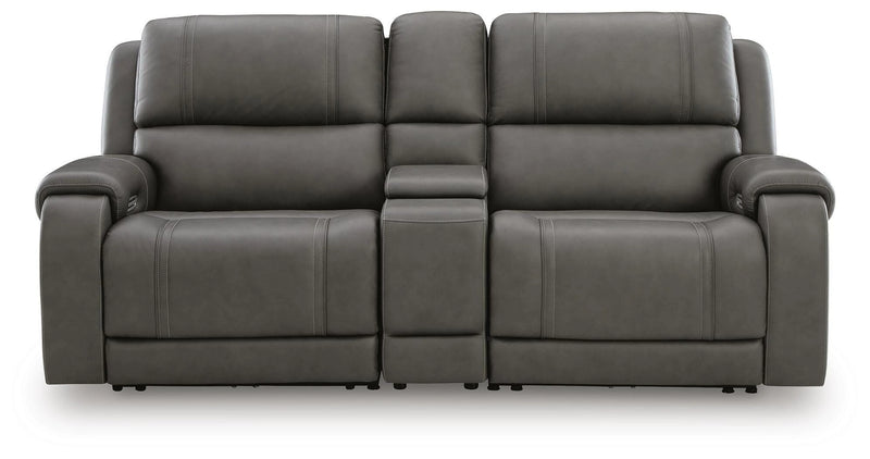 5Z - Sofá seccional reclinable eléctrico Pittson con consola