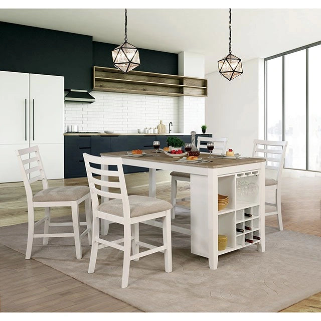 Silla de mostrador Kiana blanca (2/caja)