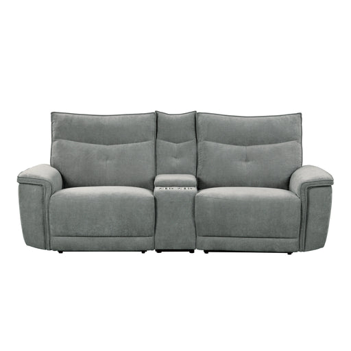 Tesoro power Double Reclining Love Seat With Center Console, Power Headrests And USB Ports