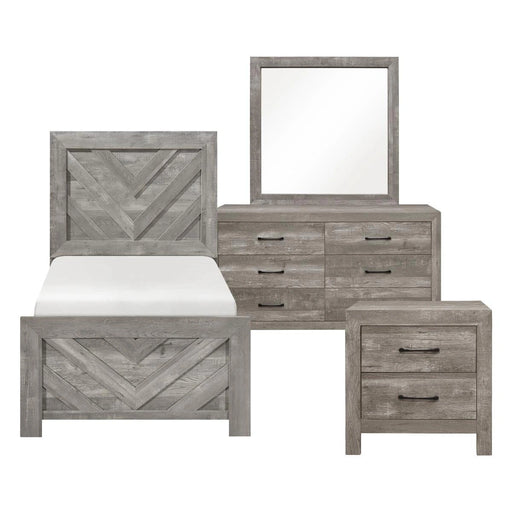 Corbin 4 & 5 PieceTwin Bed Set Gray