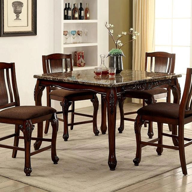 Mesa de altura de mostrador JOHANNESBURG color cerezo marrón