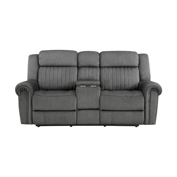9204CC-2PW - Sofá biplaza reclinable doble eléctrico con consola central