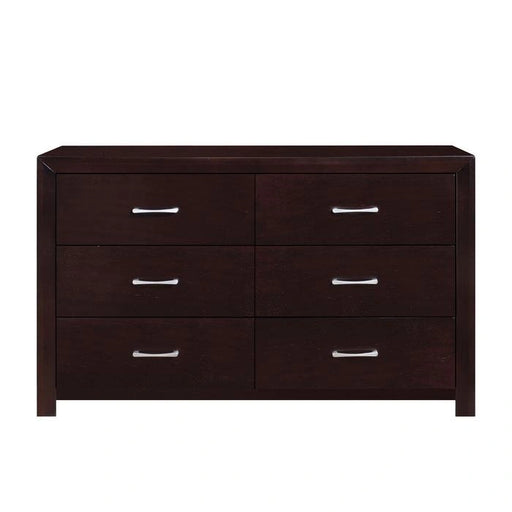 Edina 6 Drawer Dresser in Espresso-Hinted Cherry 2145-5