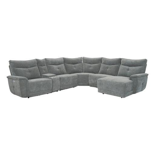 Tesoro 6-piece Modular Power Reclining Sectional With Power Headrests, Right Chaise And USB Ports
