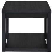 Pavone Open-Shelf Coffee and End Table Set - Black 3-Piece Set