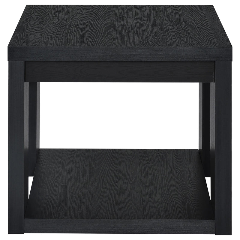 Pavone Open-Shelf Coffee and End Table Set - Black 3-Piece Set