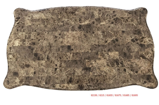 Mesa de centro Devayne de mármol y nogal oscuro