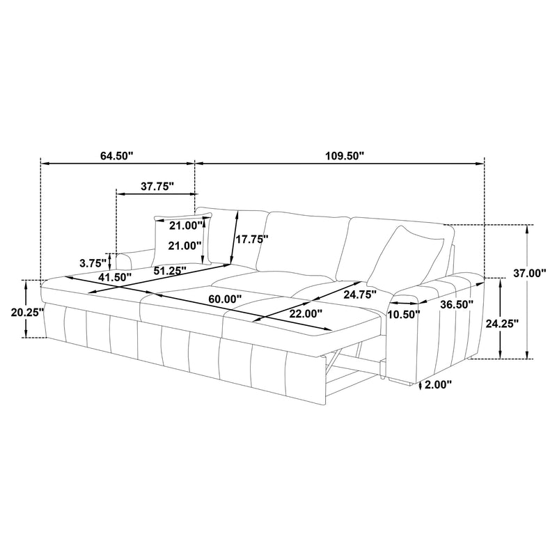Pastrana Upholstered Sleeper Sectional Sofa
