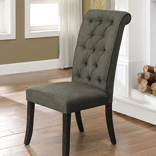 Sania III Silla auxiliar gris/negro antiguo (2/caja)