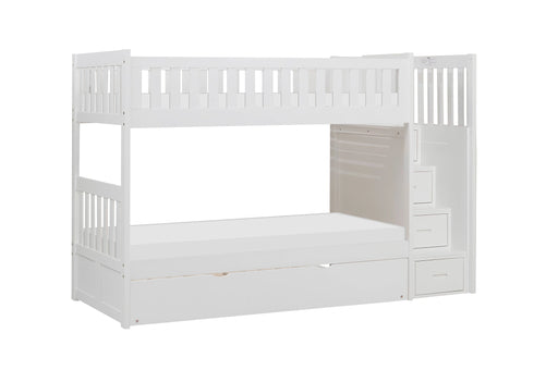 Galen Twin/Twin Step Bunk Bed With Twin Trundle