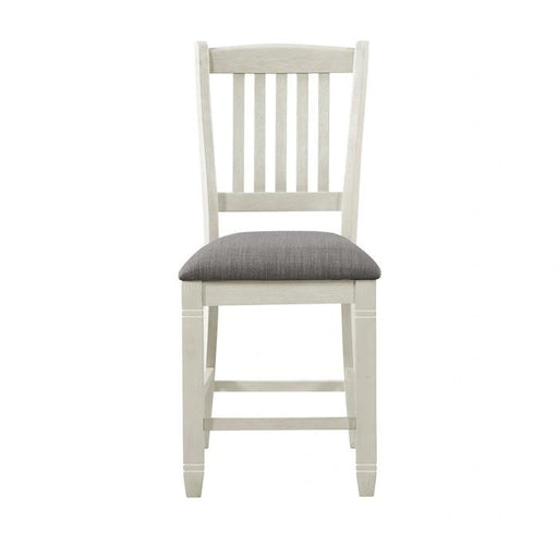 Granby Counter Height Chair in White & Brown (Set of 2)
