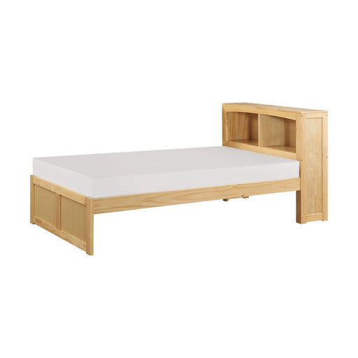 Cama Bartly con plataforma y estantería doble