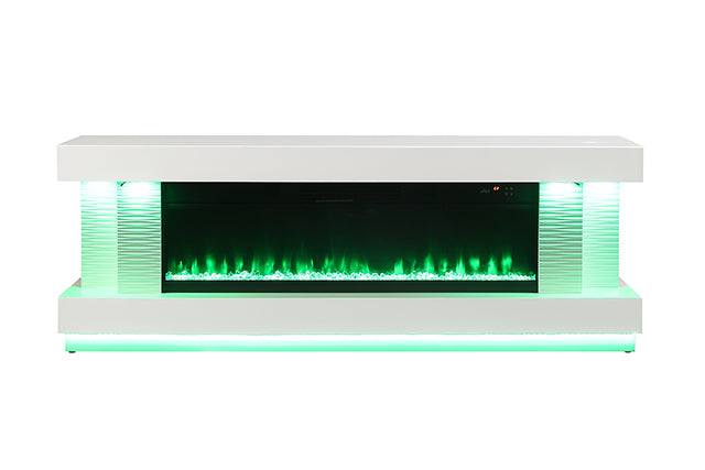 Mueble para TV Peseux de 71" con chimenea eléctrica