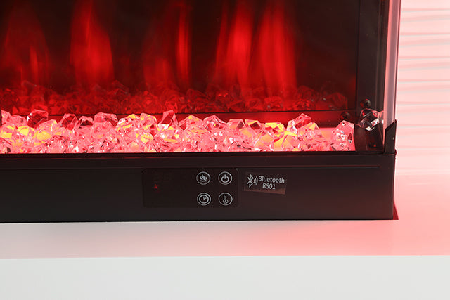 Mueble para TV Peseux de 71" con chimenea eléctrica