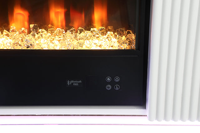 Mueble para TV Medea de 71" con chimenea eléctrica