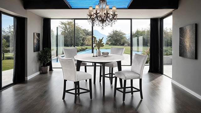Juego de mesa de comedor de 5 piezas Sabro negro