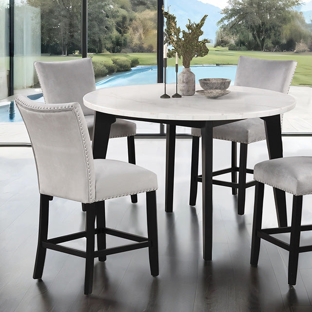 Juego de mesa de comedor de 5 piezas Sabro negro