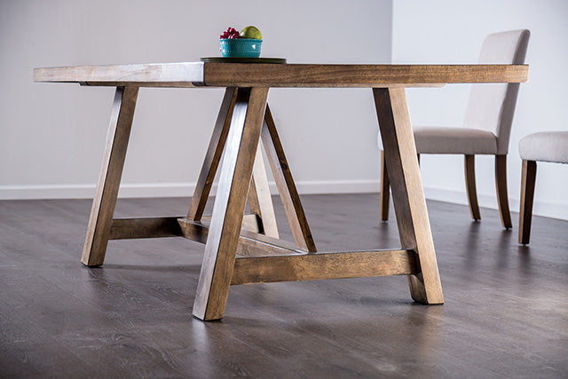Juego de mesa de comedor Losone con banco rústico