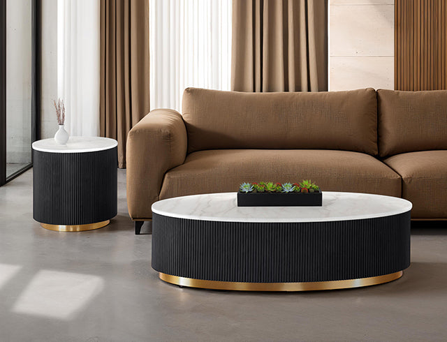 Mesa de centro ovalada Virden