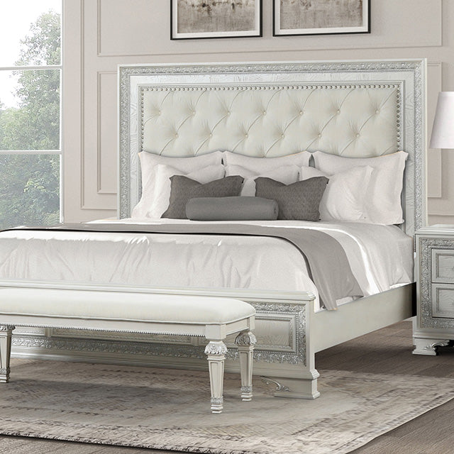 Stella Mia Cama Matrimonial y Cama Queen Blanca y Blanca