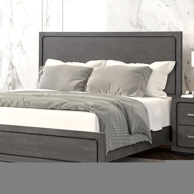 Crowthorne E.King & Queen Bed Grey & White