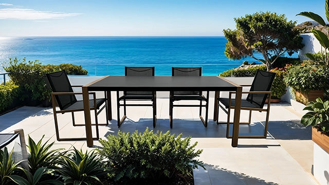 Juego de comedor para exteriores Oswego de 8 piezas