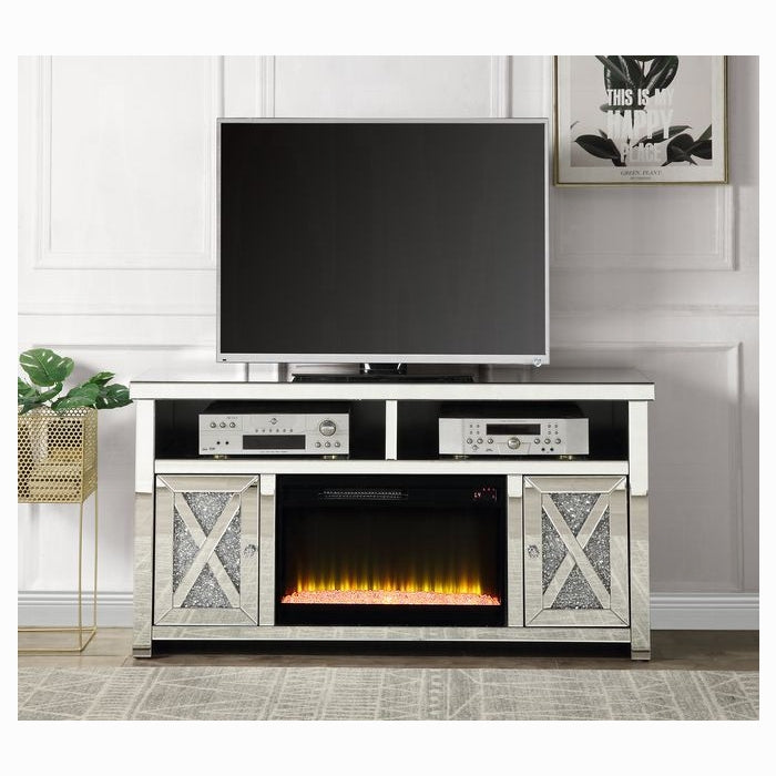 Mueble de TV Noralie con chimenea